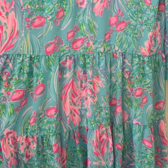 Lilly Pulitzer Gabriel Dress, Amalfi Blue Best Fishes, Size 00 - Picture 12 of 12